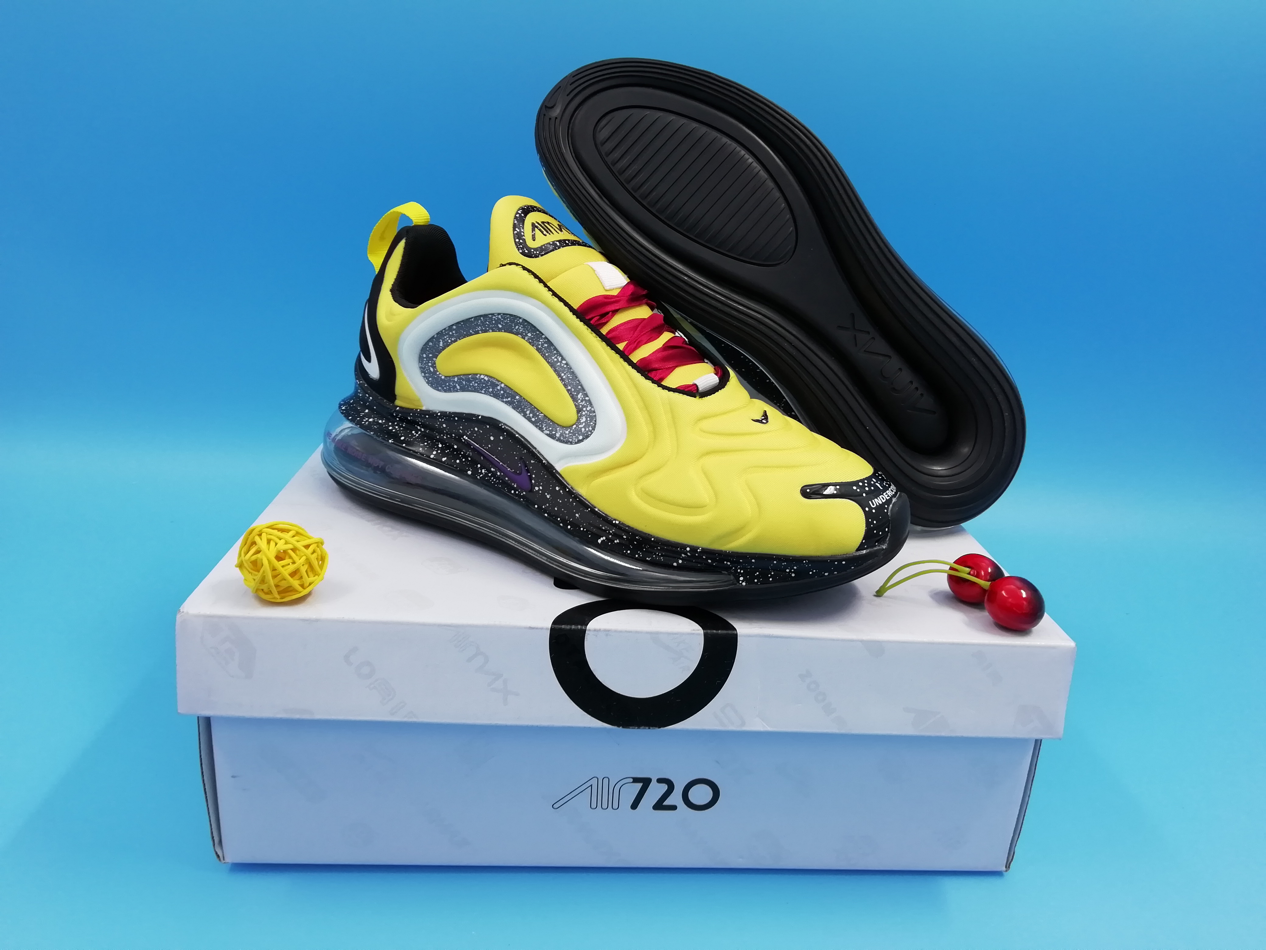Official Nike Air Max 720 Yellow Black Red Shoes